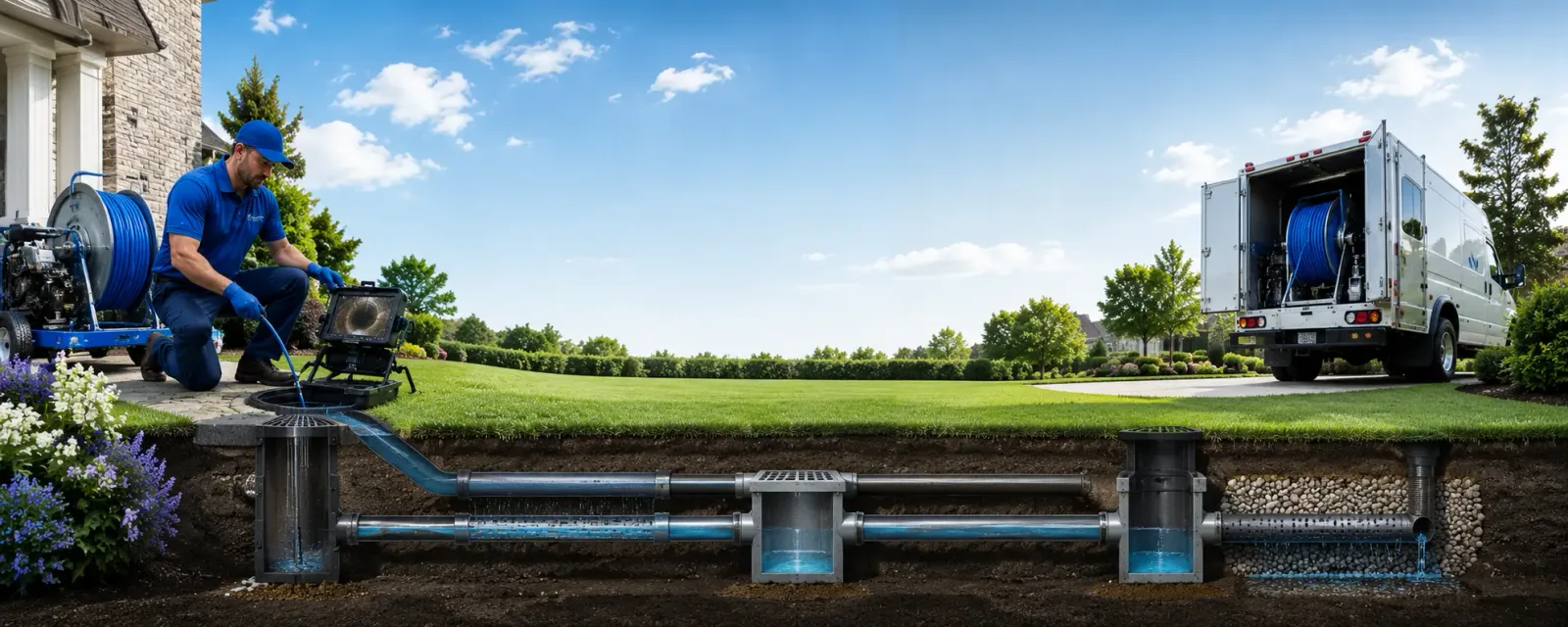 Outdoor drain cleaning information for Germantown, NY
